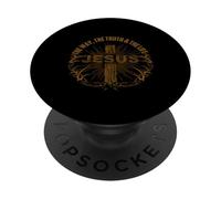Jusus The Way The Truth The Life Tshirt Cross Shirt PopSockets PopGrip Adhésif