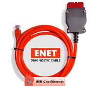 JUTA Câble ENET OBD2 pour BMW Série F & G avec Adaptateur USB-C, Câble de Programmation Ethernet 2m pour E-SYS, ISTA, INPA, Interface de Diagnostic et Codage