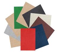 Jute de Hesse Matériau en toile de jute 6 Pcs Lot de tissus artisanaux A3 Taille - 3 x Naturel 3 x Couleurs mélangées. Projets scolaires ou décoration intérieure décorative