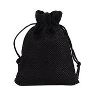 Jute Geschenksäckchen Schmuckbeutel,10 Stk 15x20cm Jutesäckchen Geschenkbeutel Bonbonsbeutel Stoffbeutel Jute Säckchen Taschen mit Kordelzug für Weihnachten Hochzeit Party Schmuck Geschenk,Schwarz