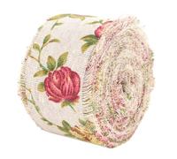 Jute Rose Fleur Imprimé 10m Rouleau de Ruban Hesse Ceinture Sangle de Mariage Pour DIY Décoration Mariage Maison