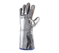 Jutec Gants de protection thermique Jutec 5 doigts, taille universelle nature/argent en cuir Sebata Quantité:1