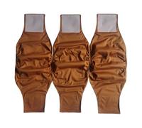 JUTESK Couches lavables pour chiens mâles (3 pièces) couches durables pour chiens (jaune orange, L, 3, compte)