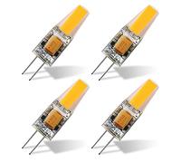 JUTHREE 4X G4 Ampoule Lampe LED 6W équivalent à Une Lampe Halogène 60W, Blanc Chaud 3000K Économie d'énergie 600LM Lumiere LED AC/DC12V