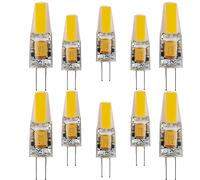 JUTHREE Ampoule à LED G4, 6W BI-PIN G4 Base équivalente à 40-60W G4 Ampoule halogène, AC/DC 12V Blanc Chaud 3000K G4 LED Ampoule à LED, Angle de Faisceau à 360 °, 10-Pack
