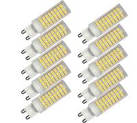 JUTHREE Ampoule à LED G9 Dimmable 10W, Ampoule de Lustre de Base G9 de 1000lm, 100 Watts Remplacement de l'ampoule halogène pour la Chambre à Coucher Lighting, AC 220-240V, 10 Paquets(Blanc Chaud)