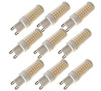 JUTHREE Ampoule à LED G9 Dimmable, Remplacement de halogène 100W Dimmable 100W Bas de Broche BI, 10W 1000LM Lumière, NO-Slink, AC 220-240V CRI 80+, 9 Pack(Blanc Naturel)