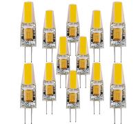 JUTHREE Ampoule G4 LED 6W, 600LM AC/DC 12V Ampoules, Equivalent 40-60W Halogène Lampe Non Dimmable pour Chambre Salon Cuisine Jardin, 12 Packs(Blanc Naturel)