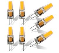 JUTHREE Ampoule LED G4 6W équivalent à Une Lampe Halogène 60W, Ampoules LED G4 600LM, Non Dimmable AC/DC 12V 360 Degrés, 7 pièces(Warm White)