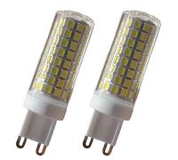 JUTHREE Ampoule LED G9 10w, 100 Watts Remplacement De L'ampoule Halogène, Aclimable 1000lm, Angle De Faisceau à 360 °, AC 220v pour éclairage Domestique 2 Paquets(Warm White)