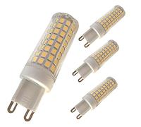 JUTHREE Ampoule LED G9, 10W Equivalent 100W G9 Halogène, Dimmable,1000LM, Mini Lampe,Sans Scintillement, 360° angle de faisceau,AC220-240V, Lot de 4 (Blanc chaud)