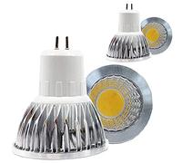 JUTHREE Ampoule LED GU5.3, 9W Equivalent à 90W lampe halogène, 900 Lumen COB 60°Faisceaux Dimmable Ø48 x 60mm, AC 220V pour Jardin Extérieur/Entrée/Terrasse, Lot de 4 (Blanc froid 6000K)