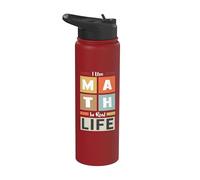 J'utilise les mathématiques dans la vie réelle Mathématicien Professeur de mathématiques Stainless Steel Insulated Water Bottle