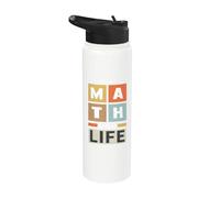 J'utilise les mathématiques dans la vie réelle Mathématicien Professeur de mathématiques Stainless Steel Insulated Water Bottle