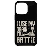J'utilise Mon Cerveau pour Combattre Un drôle d'amateur d'échecs Coque pour iPhone 13 Pro