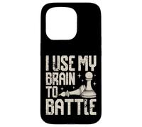 J'utilise Mon Cerveau pour Combattre Un drôle d'amateur d'échecs Coque pour iPhone 15 Pro