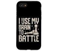 J'utilise Mon Cerveau pour Combattre Un drôle d'amateur d'échecs Coque pour iPhone SE (2020) / 7/8