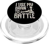 J'utilise Mon Cerveau pour Combattre Un drôle d'amateur d'échecs PopSockets PopGrip pour MagSafe