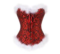 Jutrisujo Corset Bustier De noël Tutu Ballet de Soirée Fantaisie Étoile Fluff Boule Poilue Partie Mariage Top grande taille