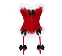 Jutrisujo Corset Bustier De noël Tutu Ballet de Soirée Fantaisie Étoile Fluff Boule Poilue Partie Mariage Top grande taille