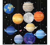 JUTSTJUKO Lot de 8 lanternes en papier à suspendre pour décoration d'anniversaire