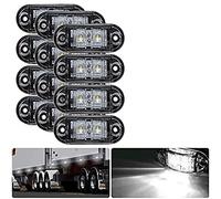 JUTTA 4/8/12pc Taille Feux de gabarit 12/24V IP65 Blanc LED Feu de gabarit Universel pour Camion Remorque Van Caravane Camion Voiture Bus Bateau (12)