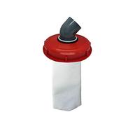 Jutta IBC Couvercle de réservoir avec filtre en nylon lavable DN 75 Feutre aiguilleté Rouge 45° 1000 l
