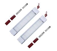 JUTTAUTO Lot de 2 bandes lumineuses LED 12 V 72 LED pour intérieur de voiture, plafonnier de voiture, lampes de lecture pour van, camping-car, caravane, bateau, camion, blanc - 2 pièces (72 LED de