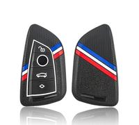 Juttzzei Protection Coque clé de Voiture B-mw, pour Coque de clé en Silicone B-mw 1 2 3 5 6 7 Série Active Tourer F21 F45 F46 X1 F48 X3 X4 X5 X6 F15 F85 F16, Housse de Clé B-mw 1 Série-4 boutons(Noir)