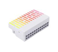 Juuewrryg ATX 24-Pin 90 ° Adaptateur de Connecteur d'alimentation 5V 3 Broches ARGB 24Pin à Mâle 90 ° Adaptateur d'alimentation DIY pour PC de Bureau Blanc