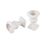 Juuewrryg Maison de PoupéE Miniature Une Paire de Centre ExtéRieur de Jardin Birdbath en Poterie Blanche