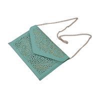 Juuewrryg Sac a enveloppe Creuse Embrayage,Sac a bandouliere en Diagonale National de la Couleur Vert Clair pour Les Femmes