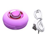 Juuewrryg Violet Usb Silicone Beauté Nettoyant pour le Lavage Masseur Brosse Anneau à Main ImperméAble à la Charge Instrument de Nettoyage Soins Du