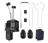 JUUPINE Kit d'extrémité chaude tout-en-un P1P/P1S (avec fan) pour imprimante 3D Bambu Lab P1S/P1P avec kit de ventilateur de refroidissement (chaussettes en silicone et 2 buses en acier trempé de 0,4