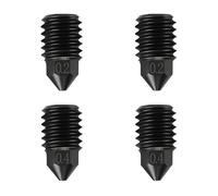 JUUPINE Lot de 4 buses en acier trempé pour Bambu Lab A1/A1 Mini Hot End, 0,2 mm (2 pièces), 0,4 mm (2 pièces), convient pour imprimante 3D A1/A1 Mini extrudeuse Hot End