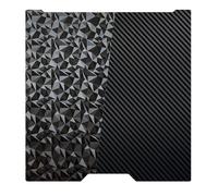 JUUPINE Pour Bambu Lab H2D/H2S HeatingBed Plate-forme, Plaque de construction PEO-PET Plaque d'impression PLA 350 x 320 mm Imprimante 3D H2D AMS Pro Plaque carbone