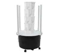 JUUTALK Tour Hydroponique 24 Trous avec Pompe à Eau, Kit Hydroponique avec Éclairage Programmée, Système de Culture Vertical pour Légumes Fraises, Jardin Intérieur Balcon Appartement