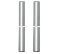 JUVA Anuba Lot de 2 paires de manchons décoratifs ronds pour charnière de porte à 3 DIM SFS Ø 15 mm | Aluminium chromé mat | Manchons de charnière pour hauteur de bande 112 mm | 2 paires - Capuchons -