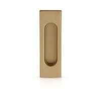 Juva Bouton de Meuble Poignée Commode Porte | 3663 | 125 x 40 mm | 1 Pièce - Poignée de meuble moderne antique à encastrer | Laiton Mat | Poignée coquille porte coulissante Poignée encastrée carrée