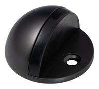 JUVA Butoir de porte design en acier inoxydable noir mat avec tenon - H8039 | Tampon en caoutchouc 5 mm | Butée de porte avec profondeur : 44,5 mm | Hauteur : 25,5 mm | 1 pièce - Butée de porte de sol