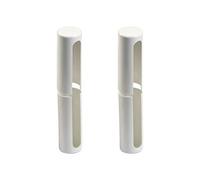 JUVA Capuchon Plastique Charnière Porte - Protection Couvre Charnière Intérieure ø 20 mm - Tube Rond pour Salle de Bain, Toilette, Douche, Cuisine, Entrée - Fut en PVC Blanc - Lot de 2 paires