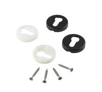 JUVA Cylindre PZ rond en acier inoxydable noir - Modèle H8250 | Pour portes de chambre et portes intérieures | Acier inoxydable massif | Ferrures de construction | 1 paire