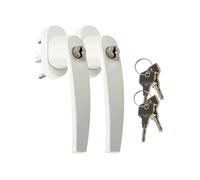 JUVA Poignée de Fenêtre | 1 Pièce | Blanc | Poignée de fenêtre en plastique sur rosace ovale | Olive oscillo-battante sans cylindre de fermeture