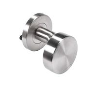 JUVA Poignee de Porte | LDK 212 | Bouton Ø 53 mm | 1 Bouton de Porte avec Tige de Poignée | Bouton de porte d'entrée fixe en acier inoxydable | Ferrure de porte mat fixe sur rosace ronde