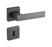 JUVA Poignee de Porte | PUSH 1317 | 1 Kit Poignée - Garniture de porte design carrée avec rosaces | BB - couleur | Garniture à béquilles en aluminium Ferrure de porte ANTHRAZITE noir de chambre