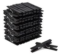 Juvale Lot de 100 pinces à linge en bois - Pinces à linge d'intérieur - Épingles à linge en bois pour travaux manuels et pinces à photo - Poignée à ressort solide et mini pinces à linge - 10,2 cm