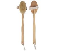Juvale Lot de 2 brosses amovibles pour le corps - Brosse arrière à long manche pour la douche et le brossage à sec, 42 cm