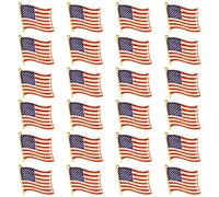Juvale Lot de 24 épingles à épinglette drapeau américain (États-Unis, en vrac), 24 Pack, Métal