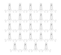 Juvale Lot de 24 petits chevalets pour mini assiettes d coratives, supports d'affichage transparents pour panneaux, cartes de v ux, marque-places