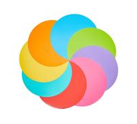 Juvale Lot de 24 points effaables sec et points autocollants pour tables de classe Cercles dcoller et coller pour les enseignants et le